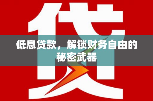 左云低息贷款，解锁财务自由的秘密武器