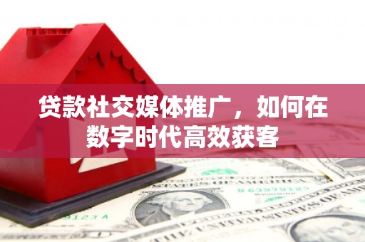 左云贷款社交媒体推广，如何在数字时代高效获客