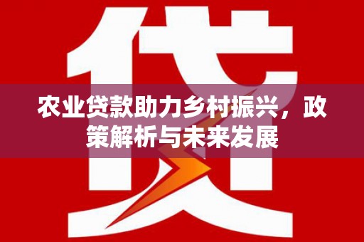 左云农业贷款助力乡村振兴，政策解析与未来发展