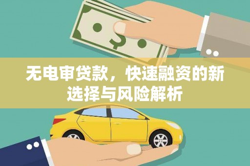 左云无电审贷款，快速融资的新选择与风险解析