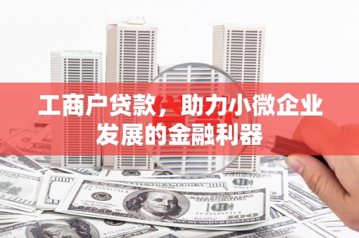 左云工商户贷款，助力小微企业发展的金融利器
