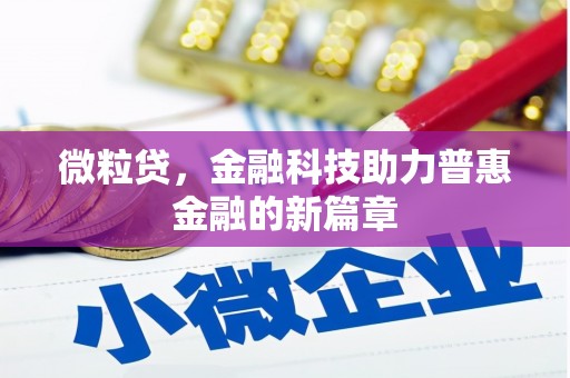 左云微粒贷，金融科技助力普惠金融的新篇章