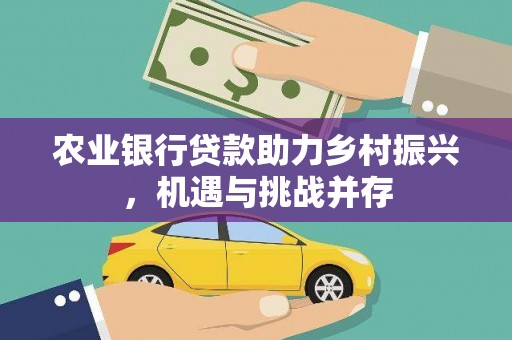 左云农业银行贷款助力乡村振兴，机遇与挑战并存