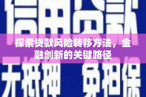 左云探索贷款风险转移方法，金融创新的关键路径