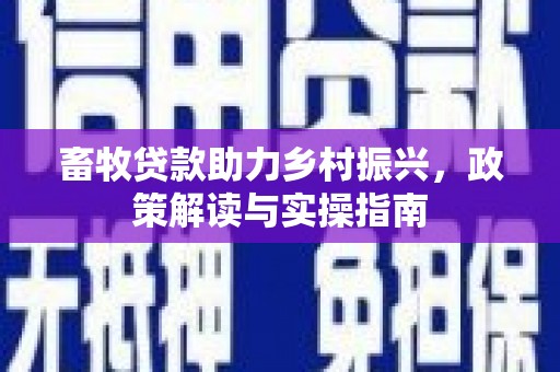 左云畜牧贷款助力乡村振兴，政策解读与实操指南